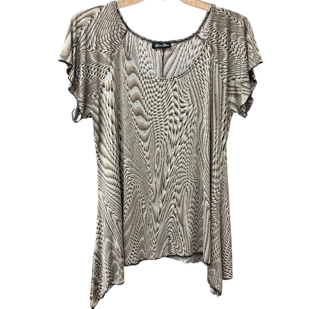 Slinky y2k bold snakeskin pattern top. Large